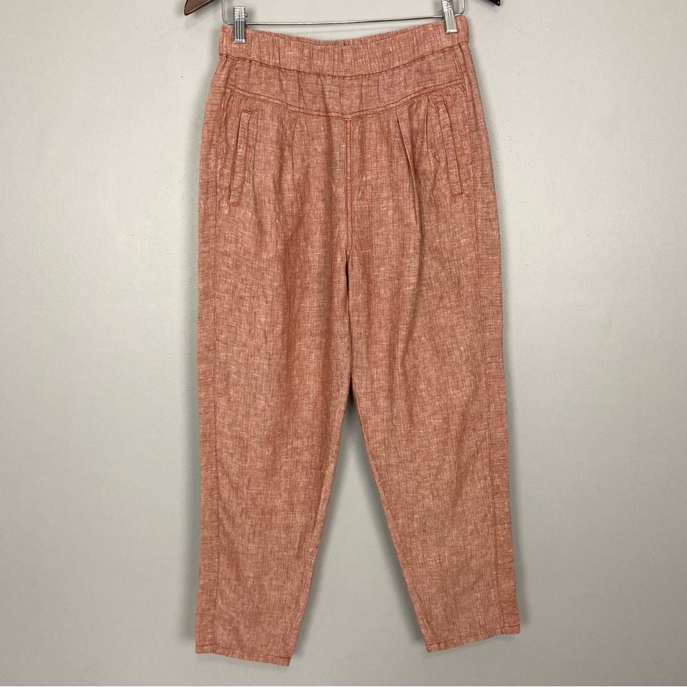 Anthropologie Hei Hei Linen Crop Pants Women’s Size XS Pull On Lightweight Boho